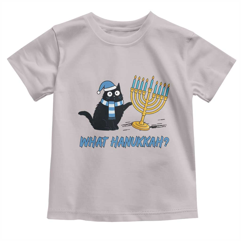 Funny Black Cat Hanukkah Chanukah Toddler T Shirt TS14 Ice Gray Print Your Wear