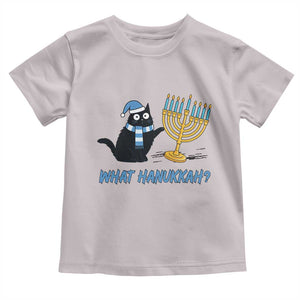 Funny Black Cat Hanukkah Chanukah Toddler T Shirt TS14 Ice Gray Print Your Wear