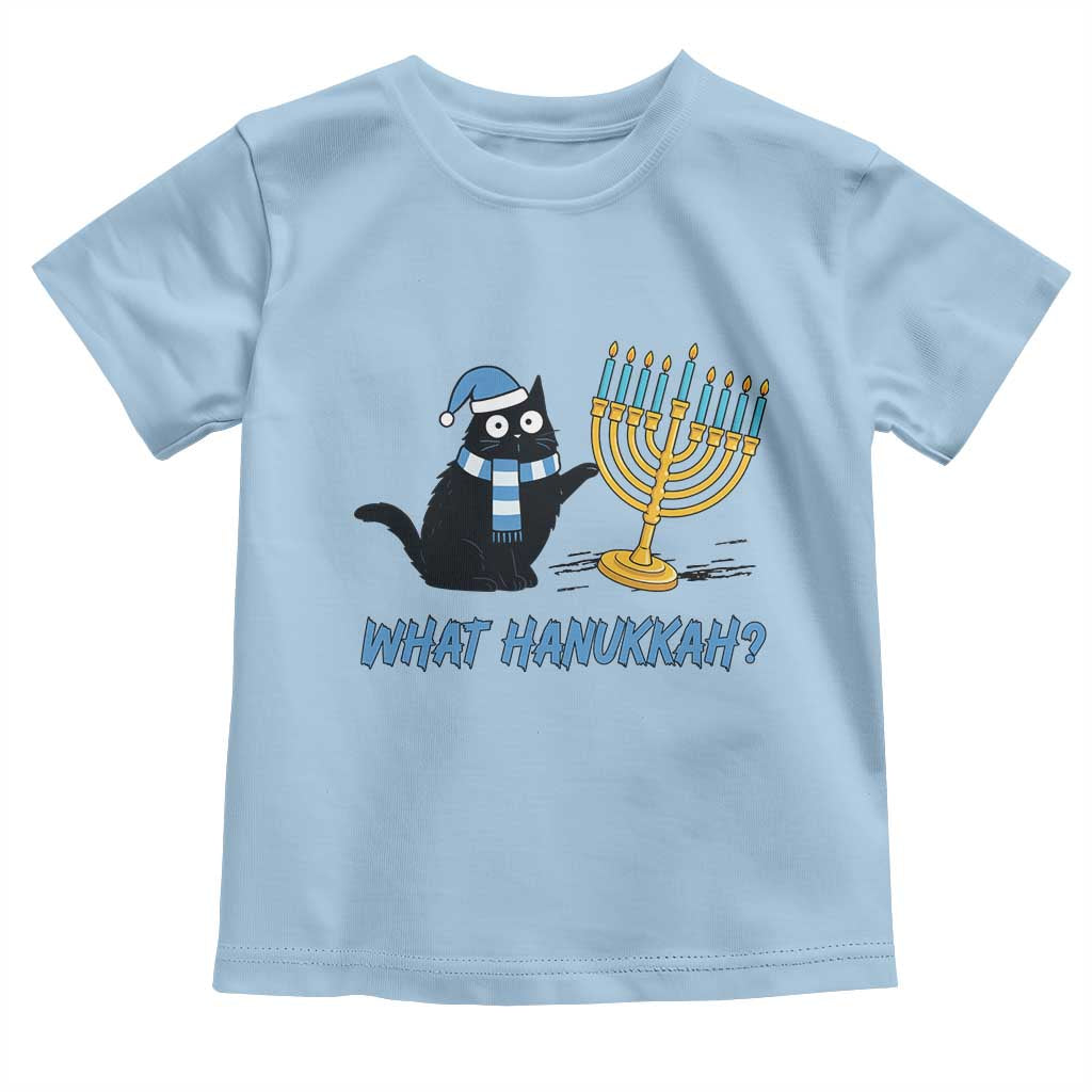Funny Black Cat Hanukkah Chanukah Toddler T Shirt TS14 Light Blue Print Your Wear