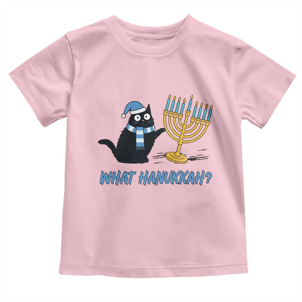 Funny Black Cat Hanukkah Chanukah Toddler T Shirt TS14 Light Pink Print Your Wear