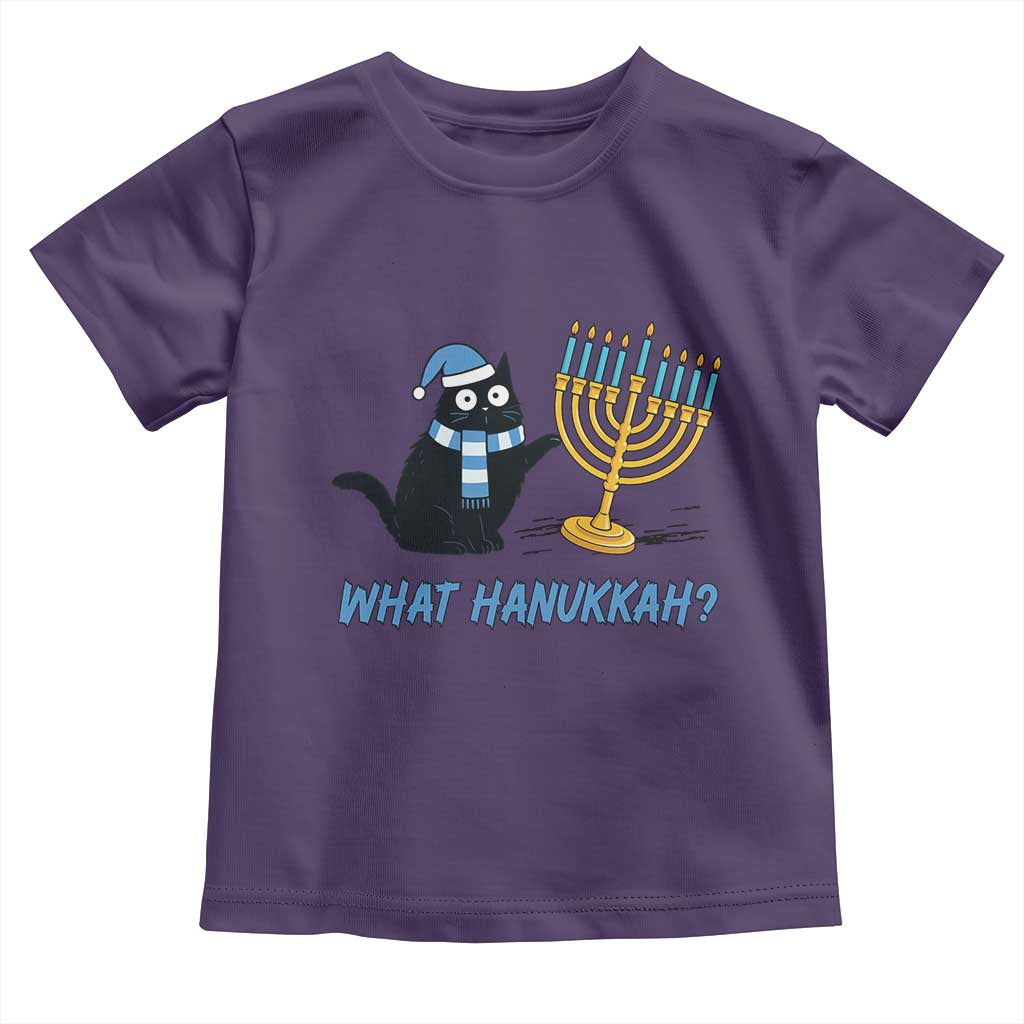 Funny Black Cat Hanukkah Chanukah Toddler T Shirt TS14 Purple Print Your Wear