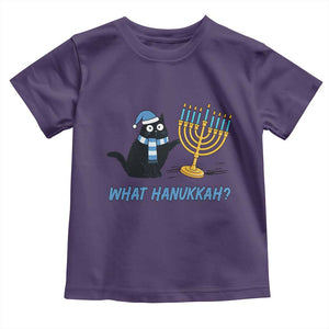Funny Black Cat Hanukkah Chanukah Toddler T Shirt TS14 Purple Print Your Wear