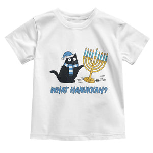 Funny Black Cat Hanukkah Chanukah Toddler T Shirt TS14 White Print Your Wear