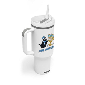 Funny Black Cat Hanukkah Chanukah Tumbler With Handle TS14 Print Your Wear