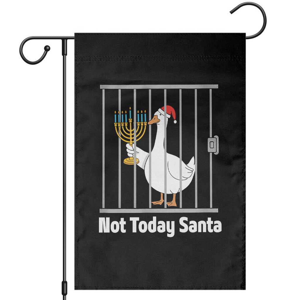 Funny Goose Hanukkah Chanukah Garden Flag Not Today Santa TS14 Black Print Your Wear