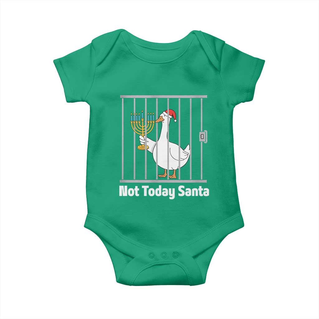 Funny Goose Hanukkah Chanukah Baby Onesie Not Today Santa TS14 Irish Green Print Your Wear