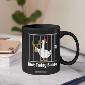Funny Goose Hanukkah Chanukah Coffee Mug Not Today Santa TS14 Print Your Wear