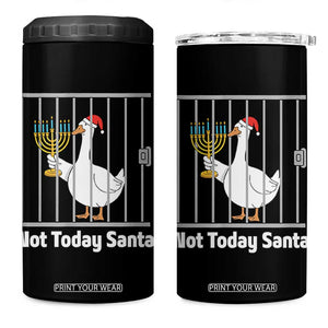 Funny Goose Hanukkah Chanukah 4 in 1 Can Cooler Tumbler Not Today Santa TS14 One Size: 16 oz Black Print Your Wear
