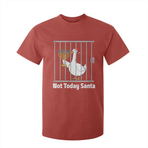 Funny Goose Hanukkah Chanukah T Shirt For Kid Not Today Santa TS14 Red Print Your Wear