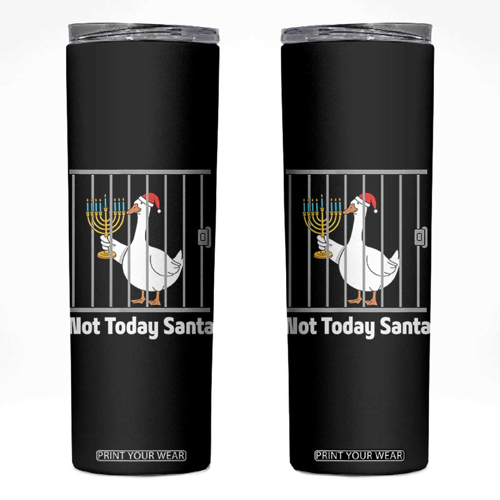 Funny Goose Hanukkah Chanukah Skinny Tumbler Not Today Santa TS14 Black Print Your Wear