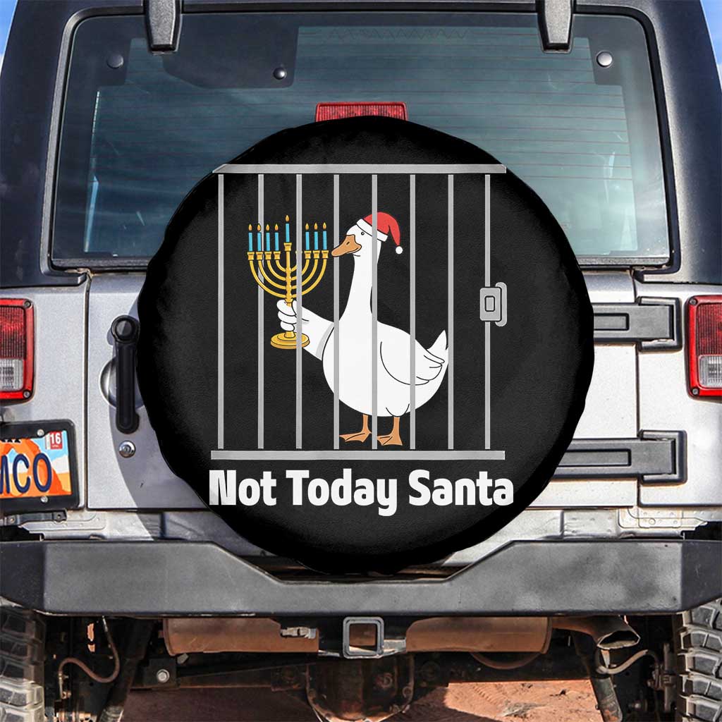 Funny Goose Hanukkah Chanukah Spare Tire Cover Not Today Santa TS14 No hole Black Print Your Wear
