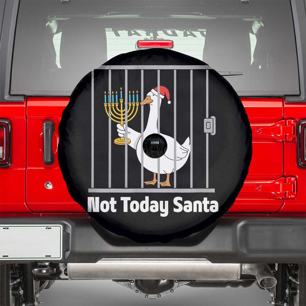 Funny Goose Hanukkah Chanukah Spare Tire Cover Not Today Santa TS14 Black Print Your Wear