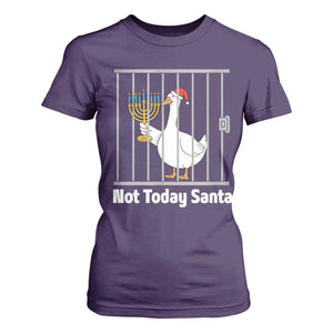 Funny Goose Hanukkah Chanukah T Shirt For Women Not Today Santa TS14 Purple Print Your Wear