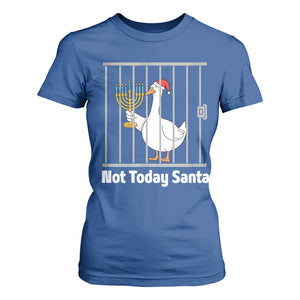 Funny Goose Hanukkah Chanukah T Shirt For Women Not Today Santa TS14 Royal Blue Print Your Wear