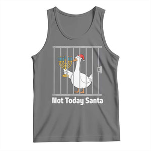 Funny Goose Hanukkah Chanukah Tank Top Not Today Santa TS14 Black Heather Print Your Wear