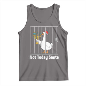 Funny Goose Hanukkah Chanukah Tank Top Not Today Santa TS14 Deep Heather Print Your Wear