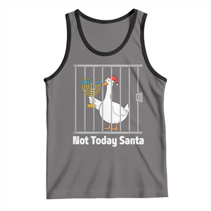 Funny Goose Hanukkah Chanukah Tank Top Not Today Santa TS14 Deep Heather Black Print Your Wear