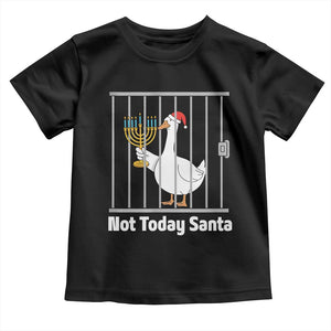 Funny Goose Hanukkah Chanukah Toddler T Shirt Not Today Santa TS14 Black Print Your Wear