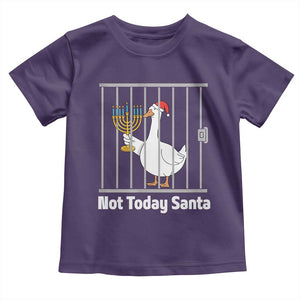 Funny Goose Hanukkah Chanukah Toddler T Shirt Not Today Santa TS14 Purple Print Your Wear