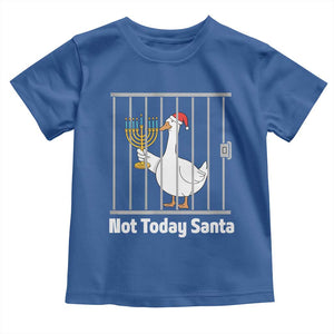 Funny Goose Hanukkah Chanukah Toddler T Shirt Not Today Santa TS14 Royal Blue Print Your Wear