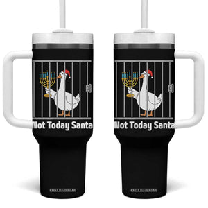 Funny Goose Hanukkah Chanukah Tumbler With Handle Not Today Santa TS14 One Size: 40 oz Black Print Your Wear