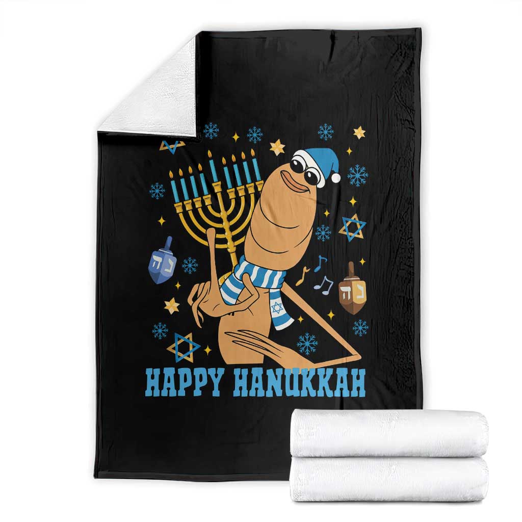 Funny Marcus The Worm Hanukkah Meme Throw Blanket TS14 Black Print Your Wear