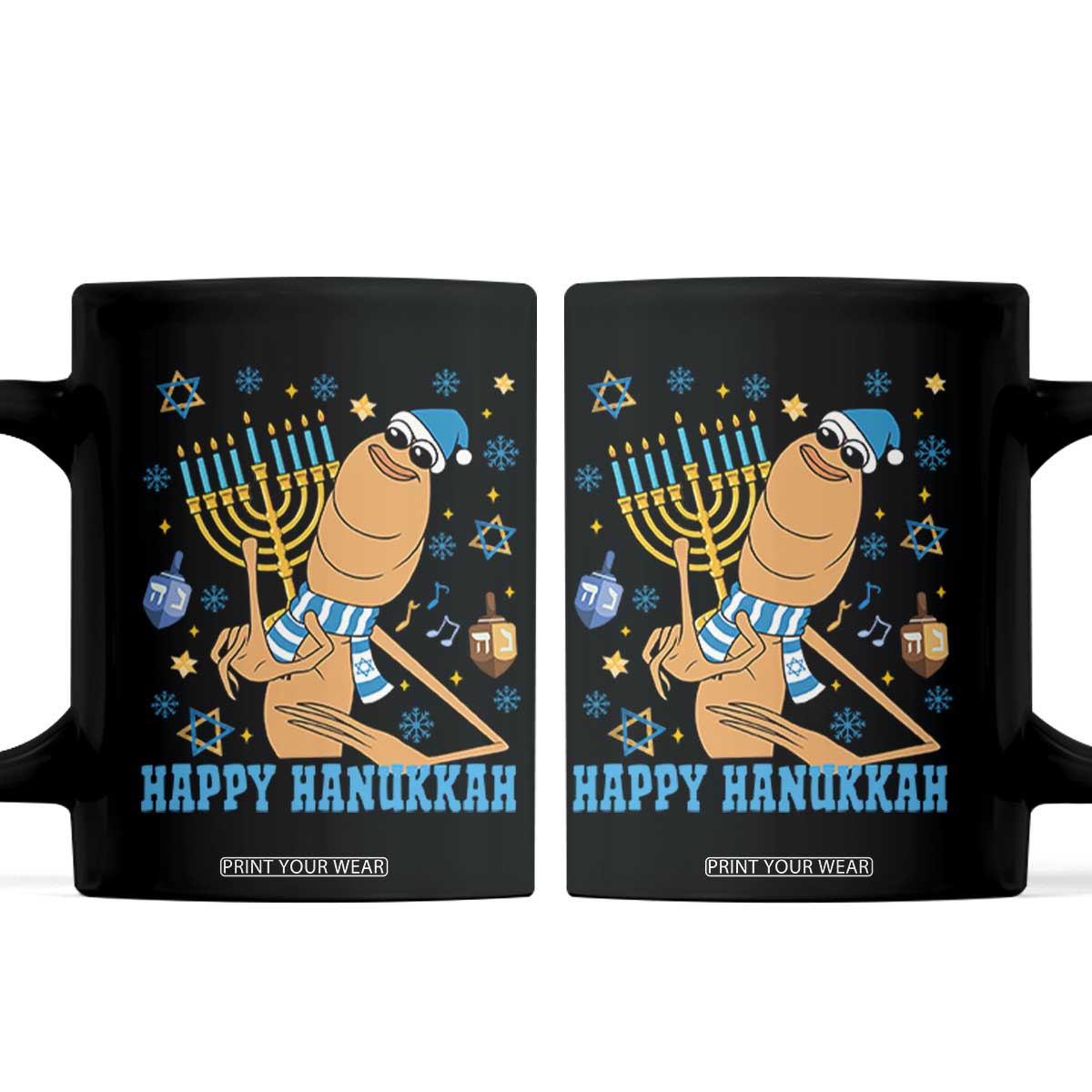 Funny Marcus The Worm Hanukkah Meme Coffee Mug TS14 Black Print Your Wear