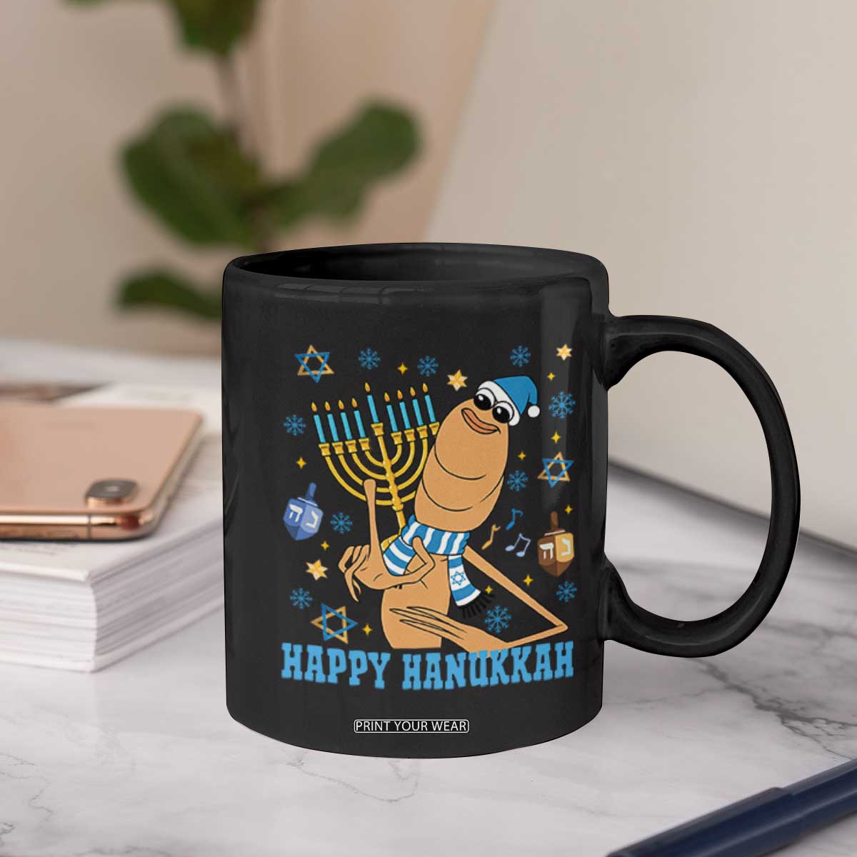 Funny Marcus The Worm Hanukkah Meme Coffee Mug TS14 Print Your Wear