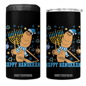 Funny Marcus The Worm Hanukkah Meme 4 in 1 Can Cooler Tumbler TS14 One Size: 16 oz Black Print Your Wear