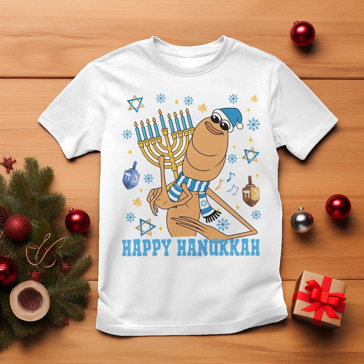 Funny Marcus The Worm Hanukkah Meme T Shirt TS14 White Print Your Wear