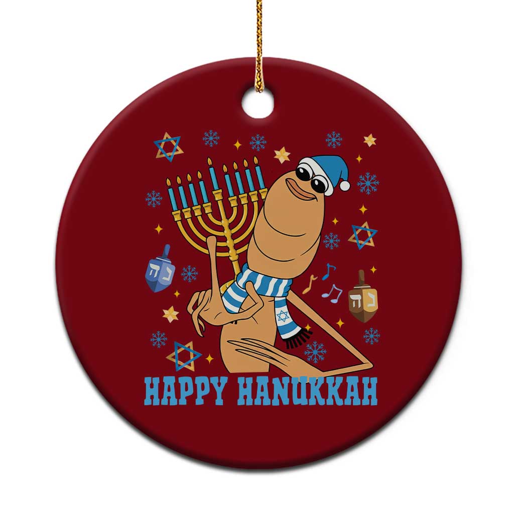 Funny Marcus The Worm Hanukkah Meme Ceramic Ornament TS14 1pc Red Print Your Wear