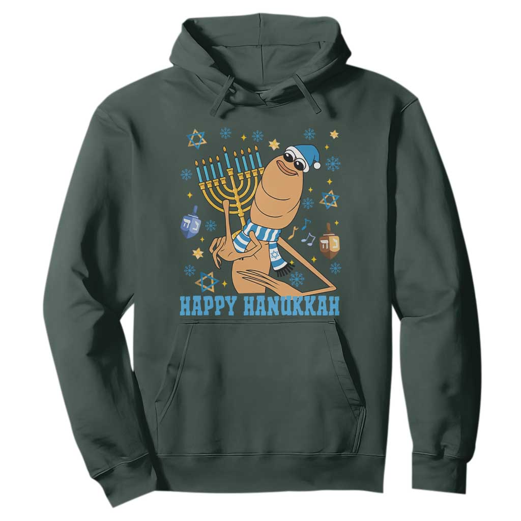 Funny Marcus The Worm Hanukkah Meme Hoodie TS14 Dark Forest Green Print Your Wear