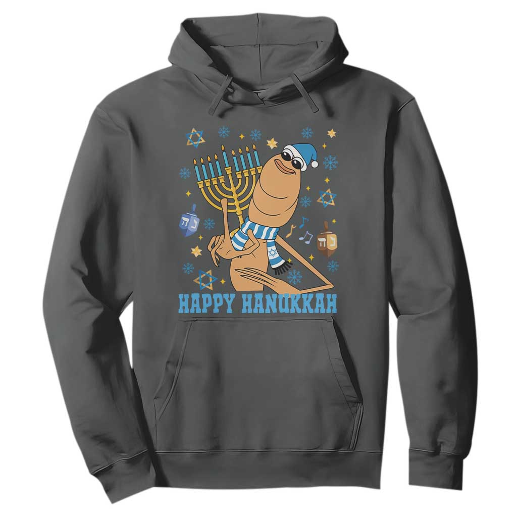Funny Marcus The Worm Hanukkah Meme Hoodie TS14 Dark Heather Print Your Wear