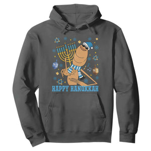 Funny Marcus The Worm Hanukkah Meme Hoodie TS14 Dark Heather Print Your Wear