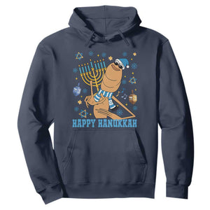 Funny Marcus The Worm Hanukkah Meme Hoodie TS14 Navy Print Your Wear