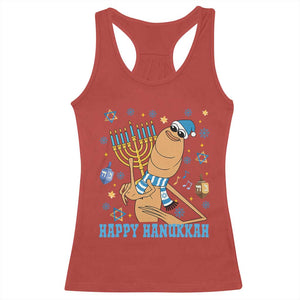 Funny Marcus The Worm Hanukkah Meme Racerback Tank Top TS14 Red Print Your Wear