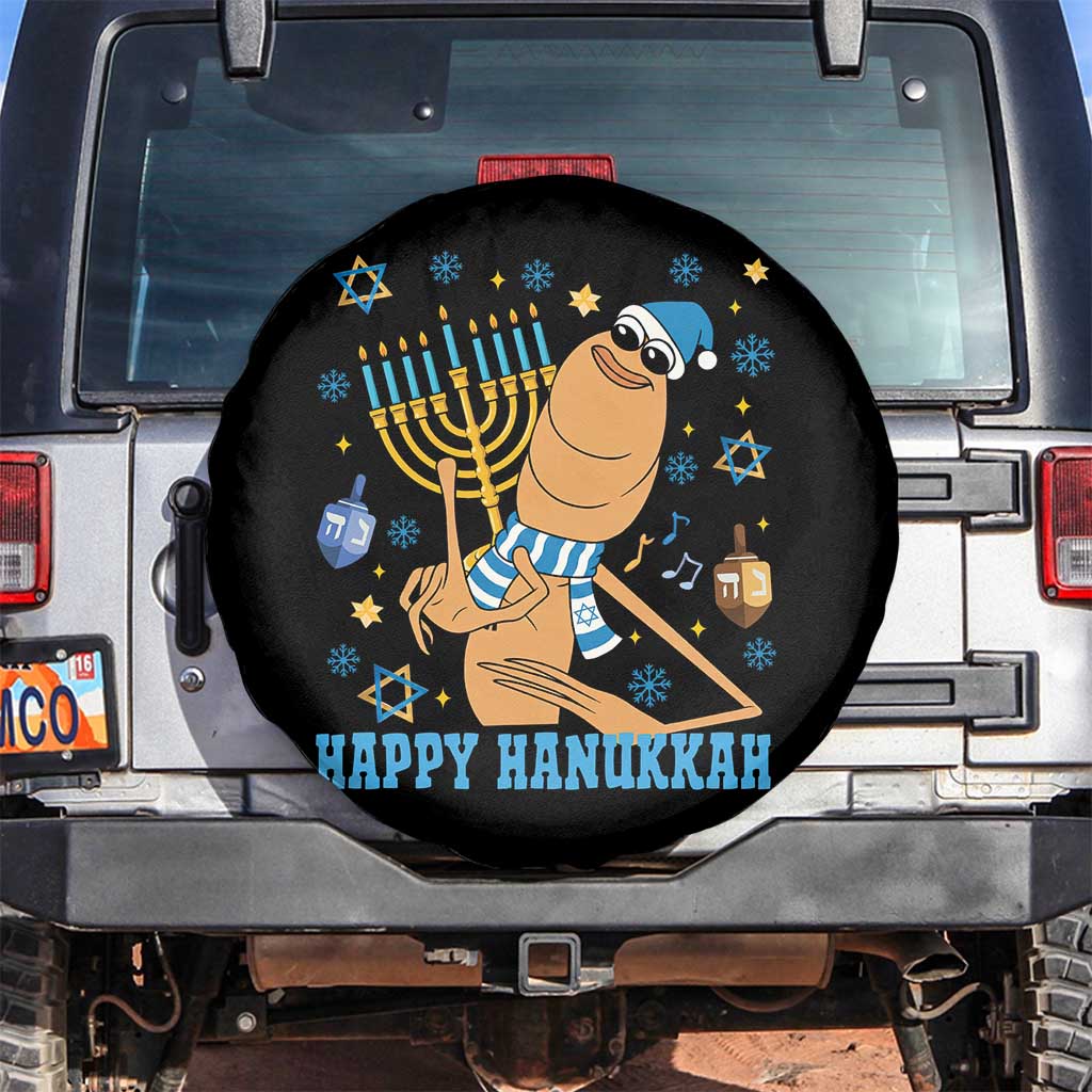 Funny Marcus The Worm Hanukkah Meme Spare Tire Cover TS14 No hole Black Print Your Wear