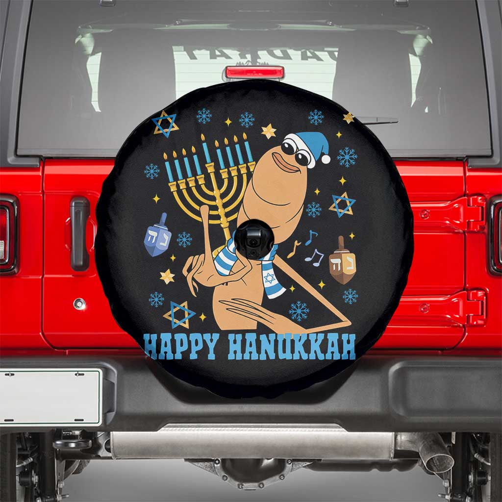 Funny Marcus The Worm Hanukkah Meme Spare Tire Cover TS14 Black Print Your Wear