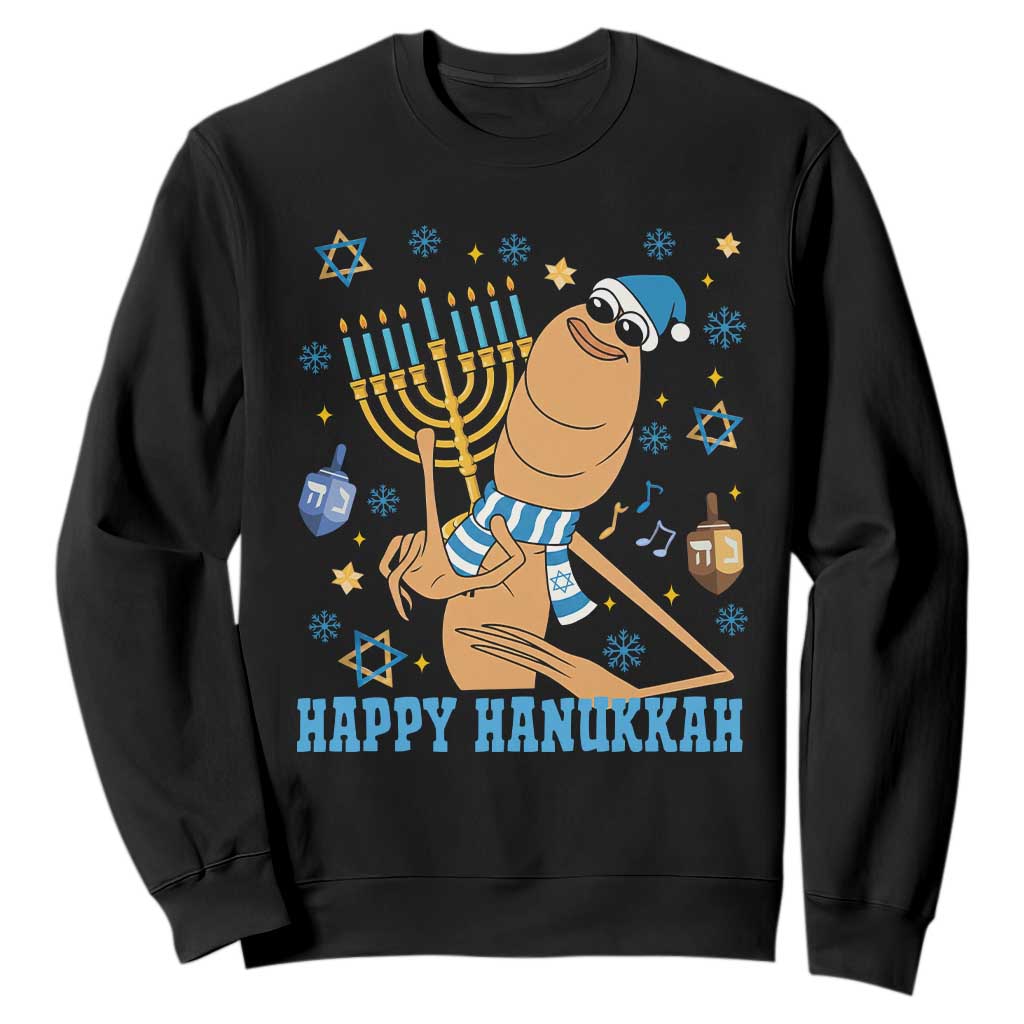Funny Marcus The Worm Hanukkah Meme Sweatshirt TS14 Black Print Your Wear