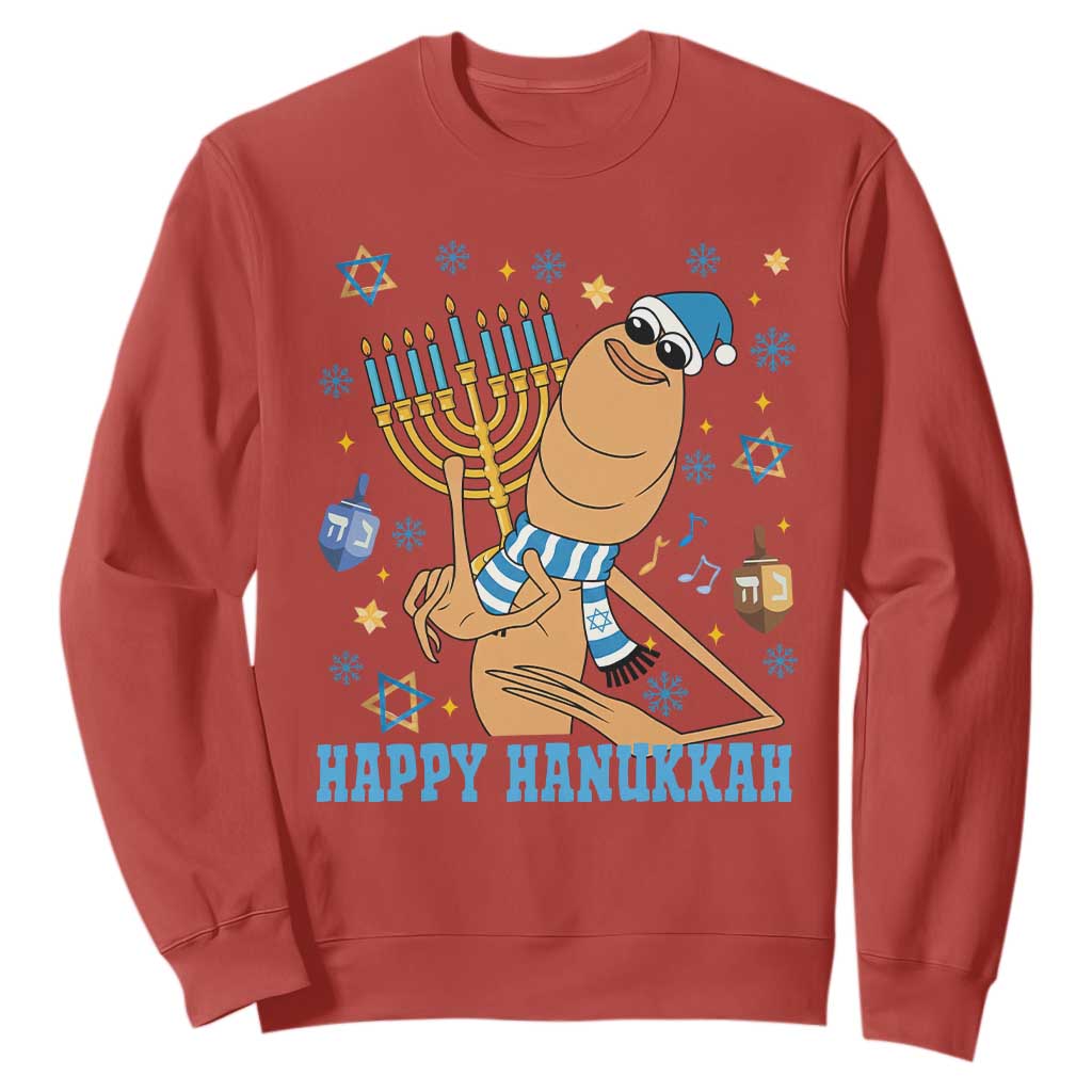 Funny Marcus The Worm Hanukkah Meme Sweatshirt TS14 Red Print Your Wear