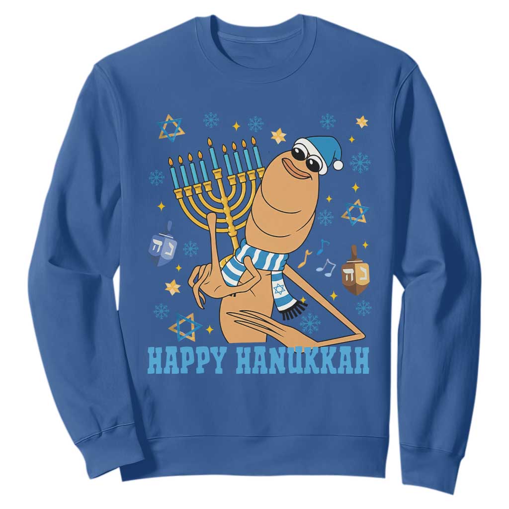 Funny Marcus The Worm Hanukkah Meme Sweatshirt TS14 Royal Blue Print Your Wear