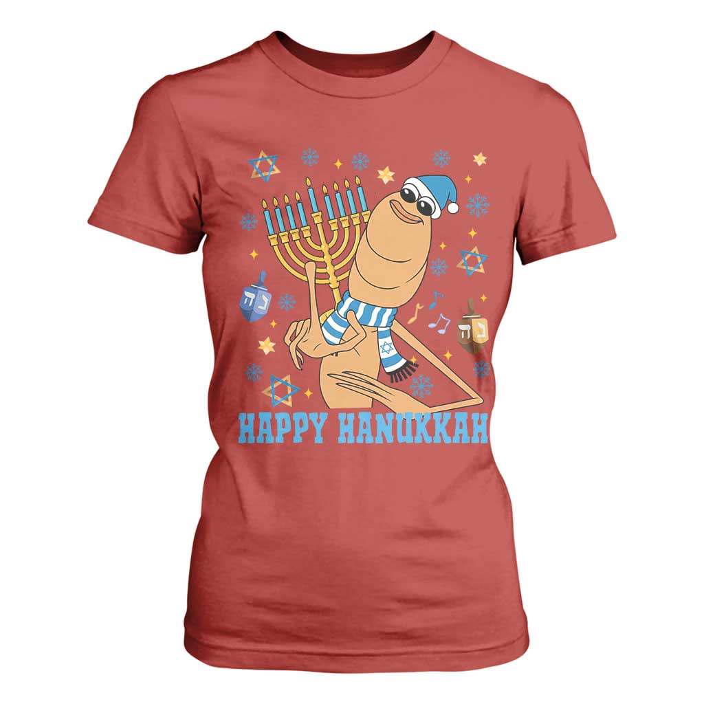 Funny Marcus The Worm Hanukkah Meme T Shirt For Women TS14 Red Print Your Wear
