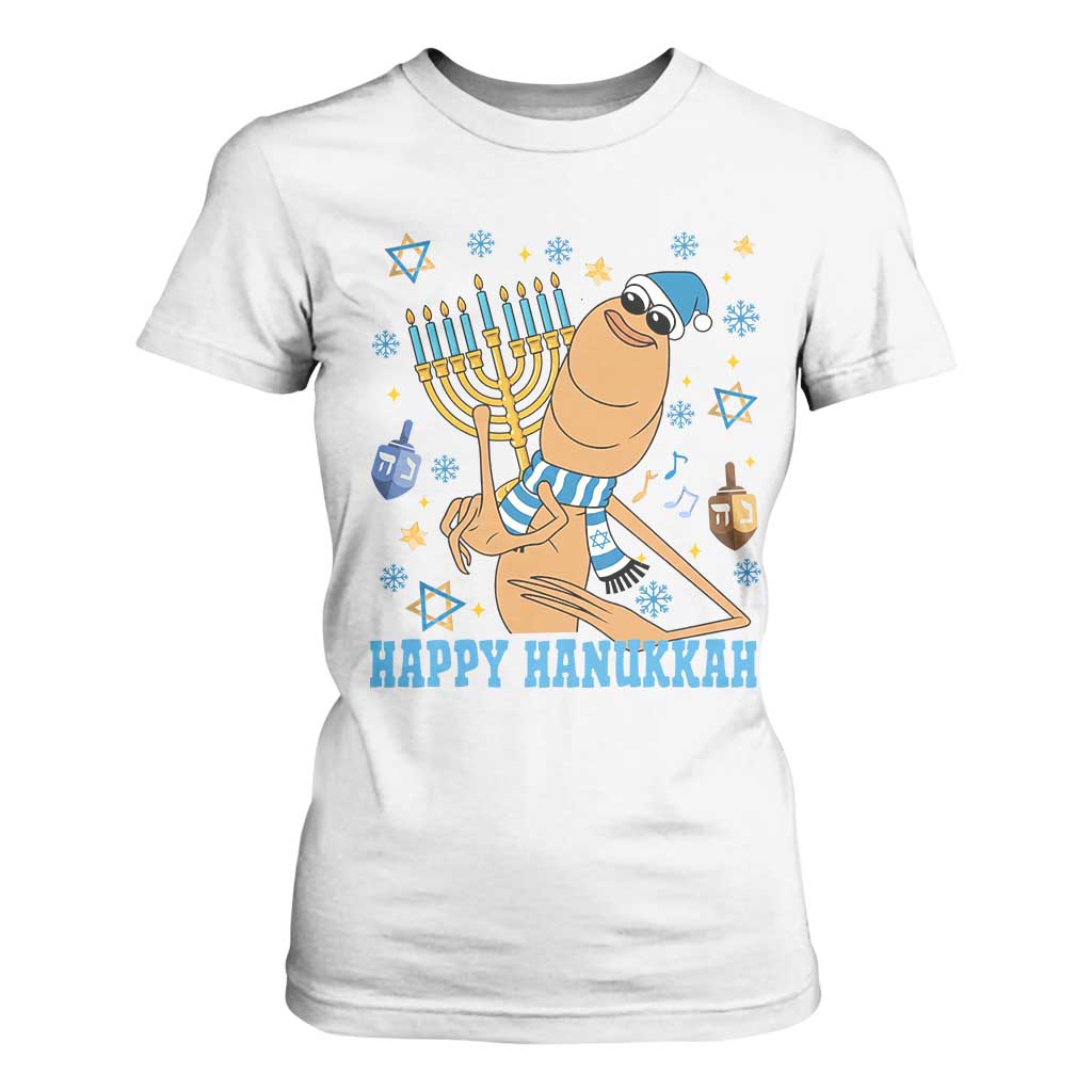 Funny Marcus The Worm Hanukkah Meme T Shirt For Women TS14 White Print Your Wear