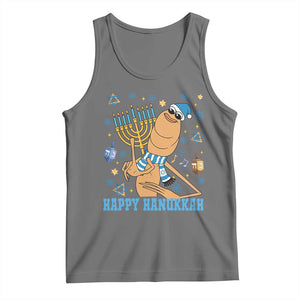 Funny Marcus The Worm Hanukkah Meme Tank Top TS14 Black Heather Print Your Wear