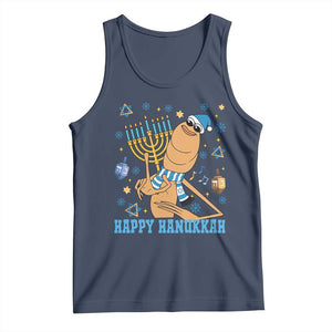 Funny Marcus The Worm Hanukkah Meme Tank Top TS14 Navy Print Your Wear