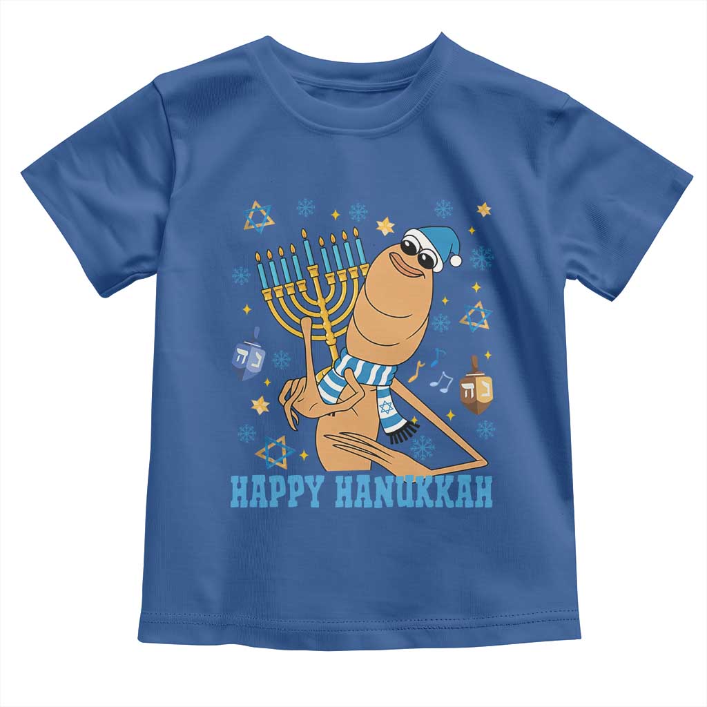Funny Marcus The Worm Hanukkah Meme Toddler T Shirt TS14 Royal Blue Print Your Wear