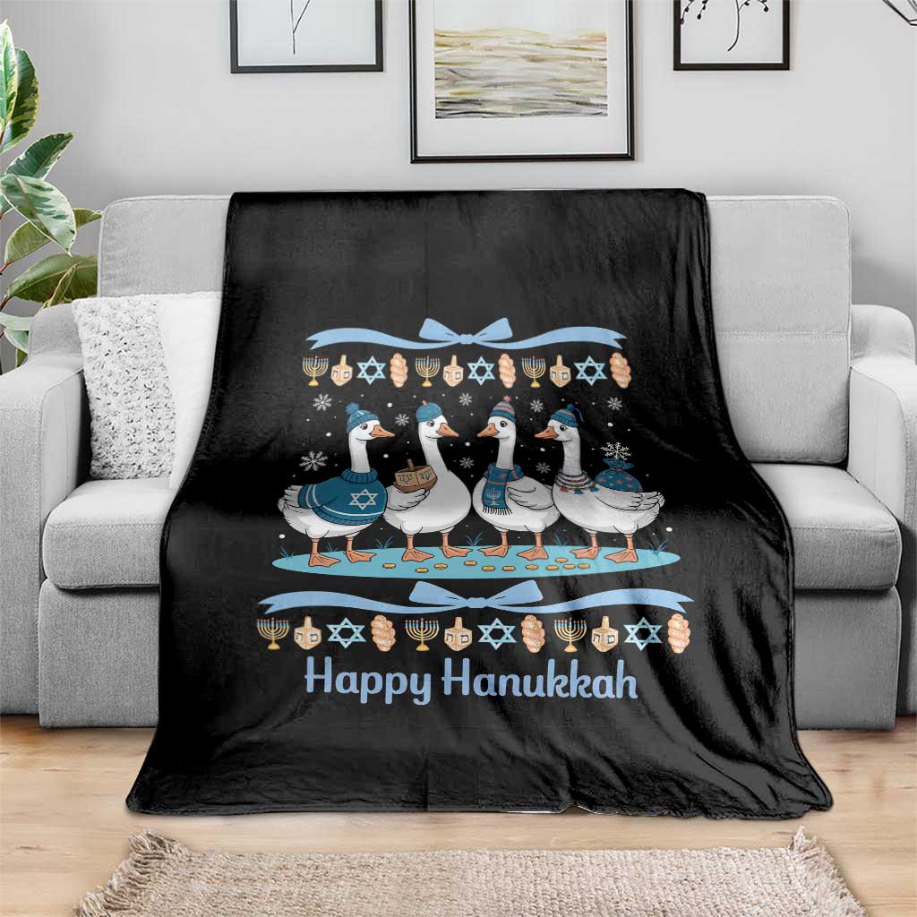 Happy Hanukkah Throw Blanket Funny Silly Goose Chanukah TS14 Print Your Wear