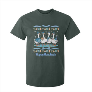 Happy Hanukkah T Shirt For Kid Funny Silly Goose Chanukah TS14 Dark Forest Green Print Your Wear