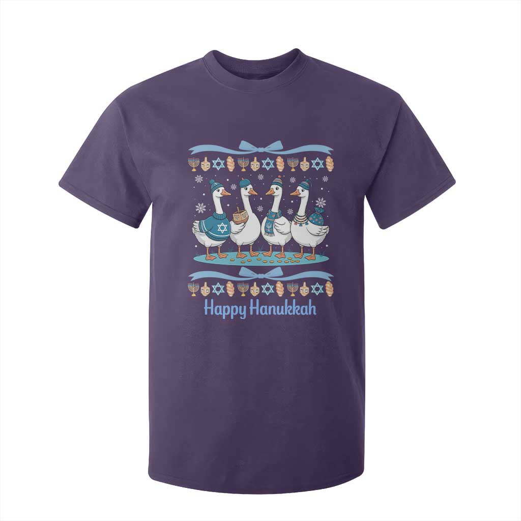 Happy Hanukkah T Shirt For Kid Funny Silly Goose Chanukah TS14 Purple Print Your Wear