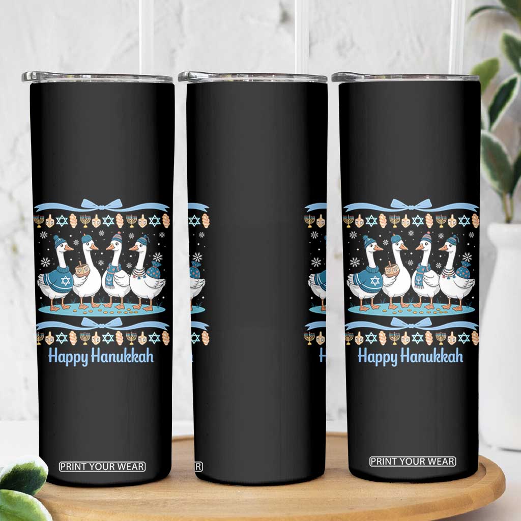 Happy Hanukkah Skinny Tumbler Funny Silly Goose Chanukah TS14 Print Your Wear